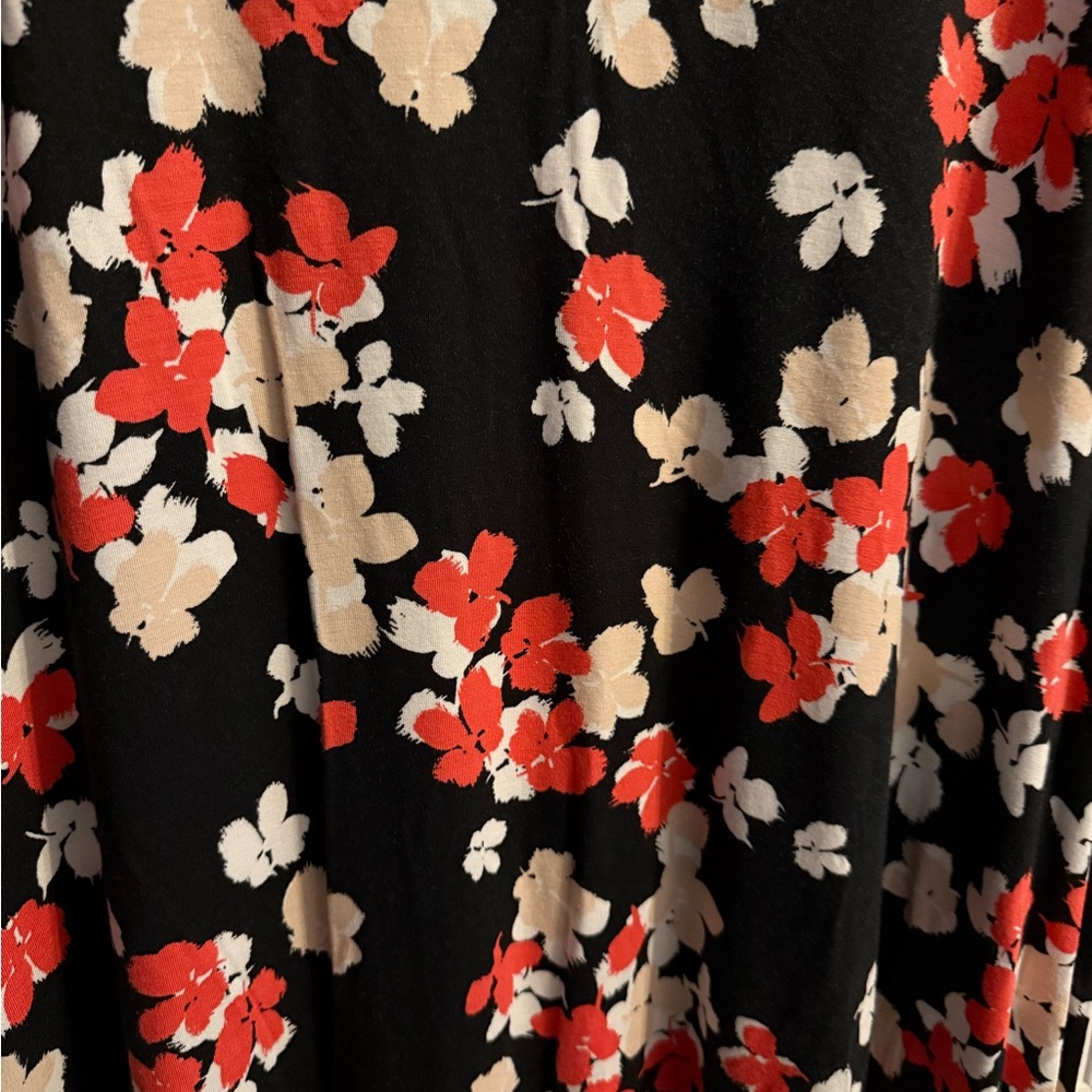 Lane Bryant Short-Sleeve Ruched Side Midi Dress Plus Size 30/32 - Picture 3 of 10